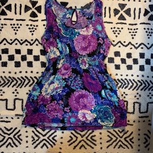Forever 21  Purple Floral flowy tank top